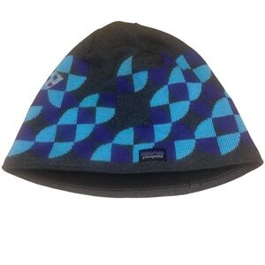 Patagonia Hat Beanie Kids Large Boys Girls Geometric Winter Ski Skiing Outdoor